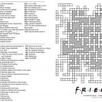 104 Word 'friends' Themed Crossword Puzzle : Howyoudoin   Friends Crossword Puzzle Printable