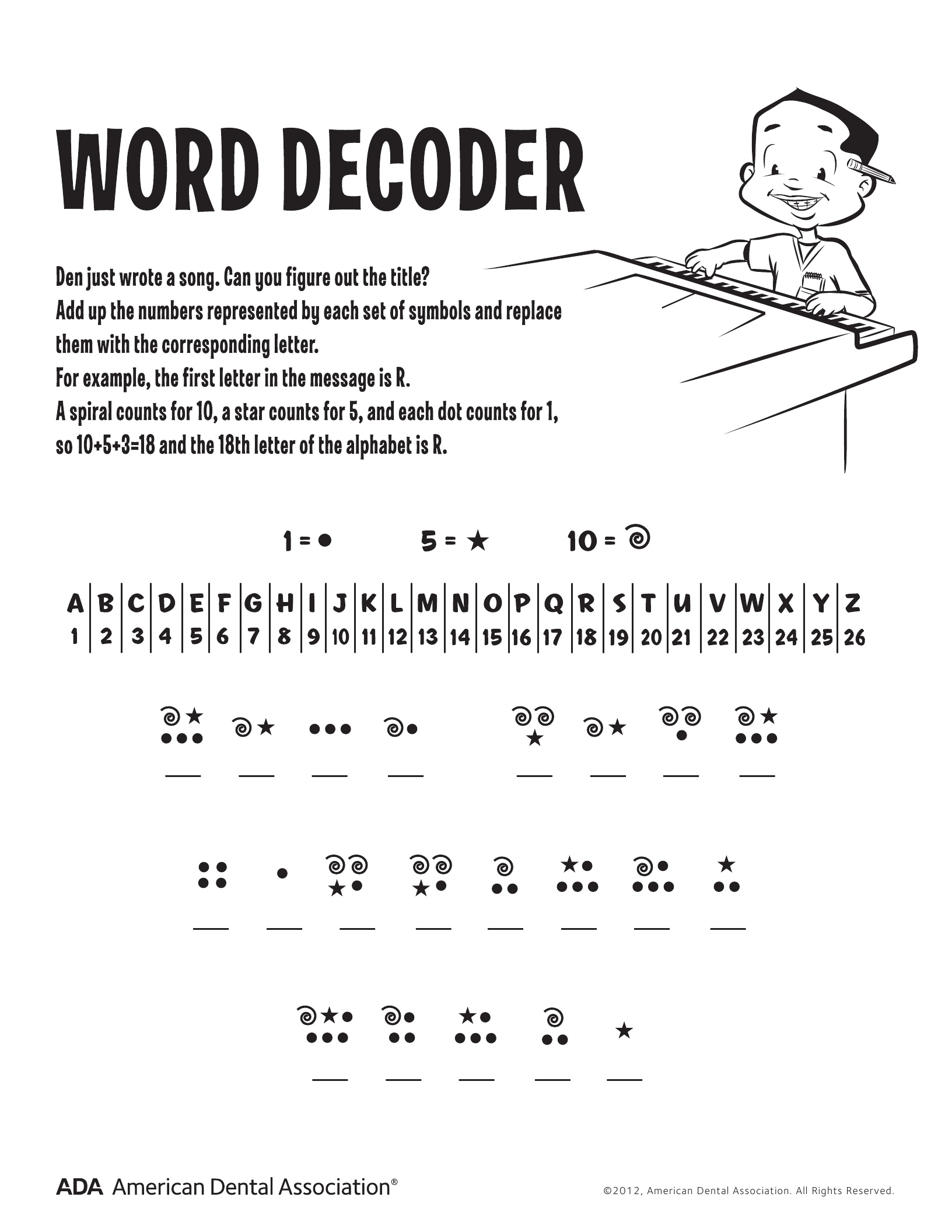 Printable Decoder Puzzles Printable Crossword Puzzles