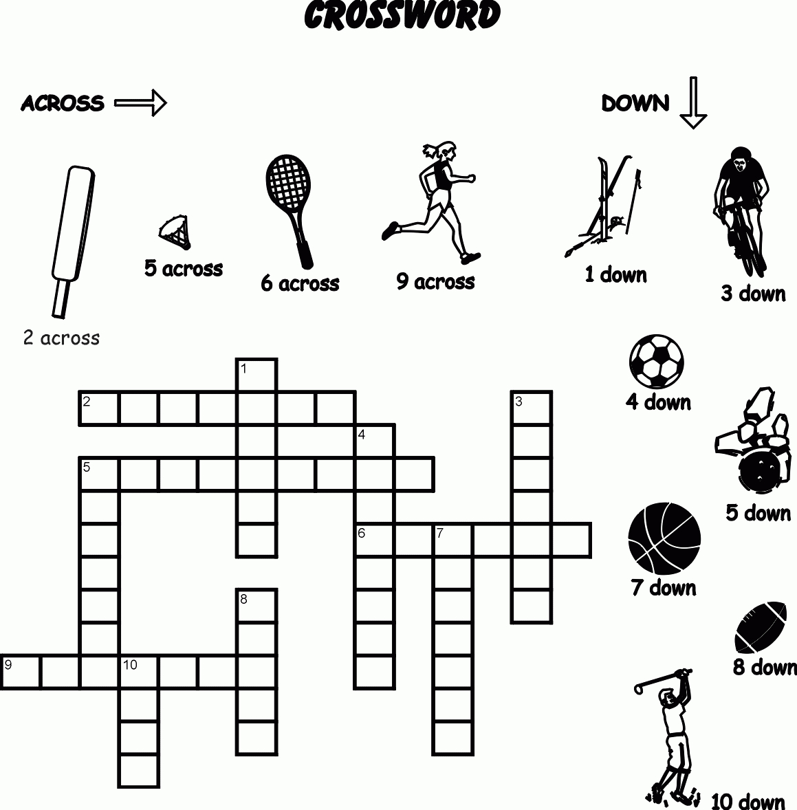14 Sports Crossword Puzzles | Kittybabylove - Printable Sports Trivia Crossword Puzzles