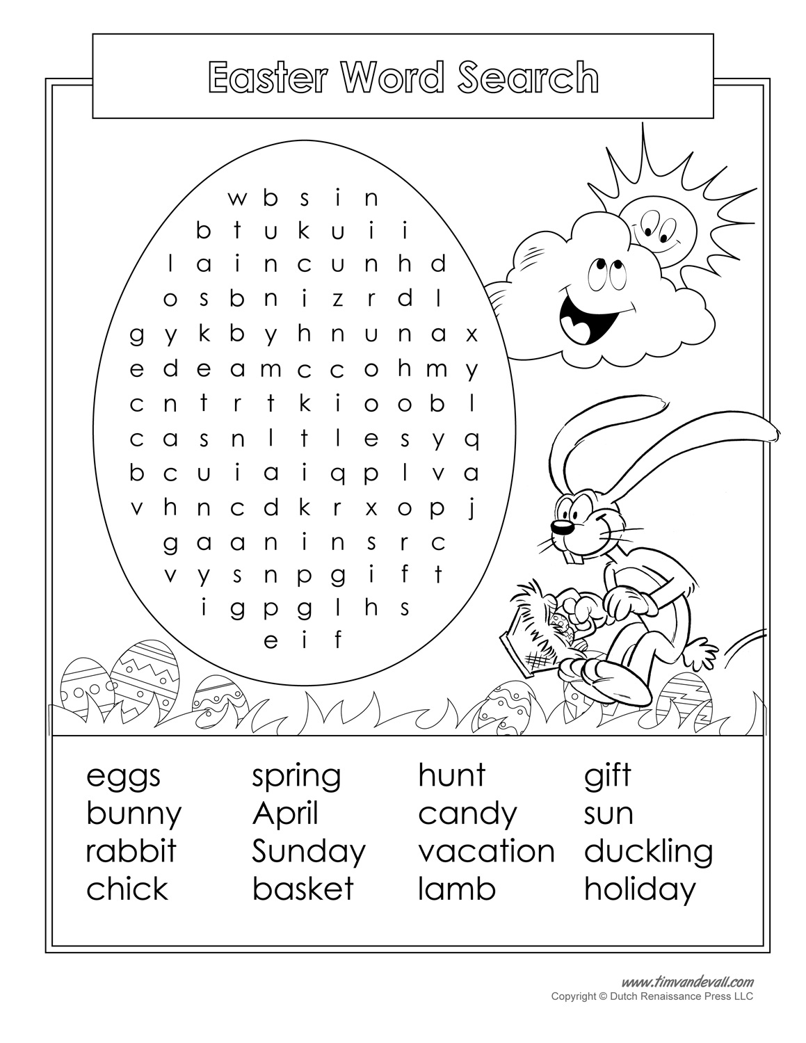 16 Printable Easter Word Search Puzzles | Kittybabylove - Free - Printable Easter Puzzles