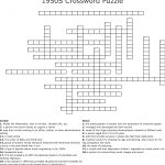 1950S Crossword Puzzle Crossword   Wordmint   Wwii Crossword Puzzle Printable