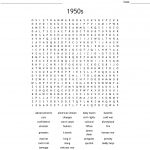 1950S Word Search   Wordmint   1950S Crossword Puzzle Printable