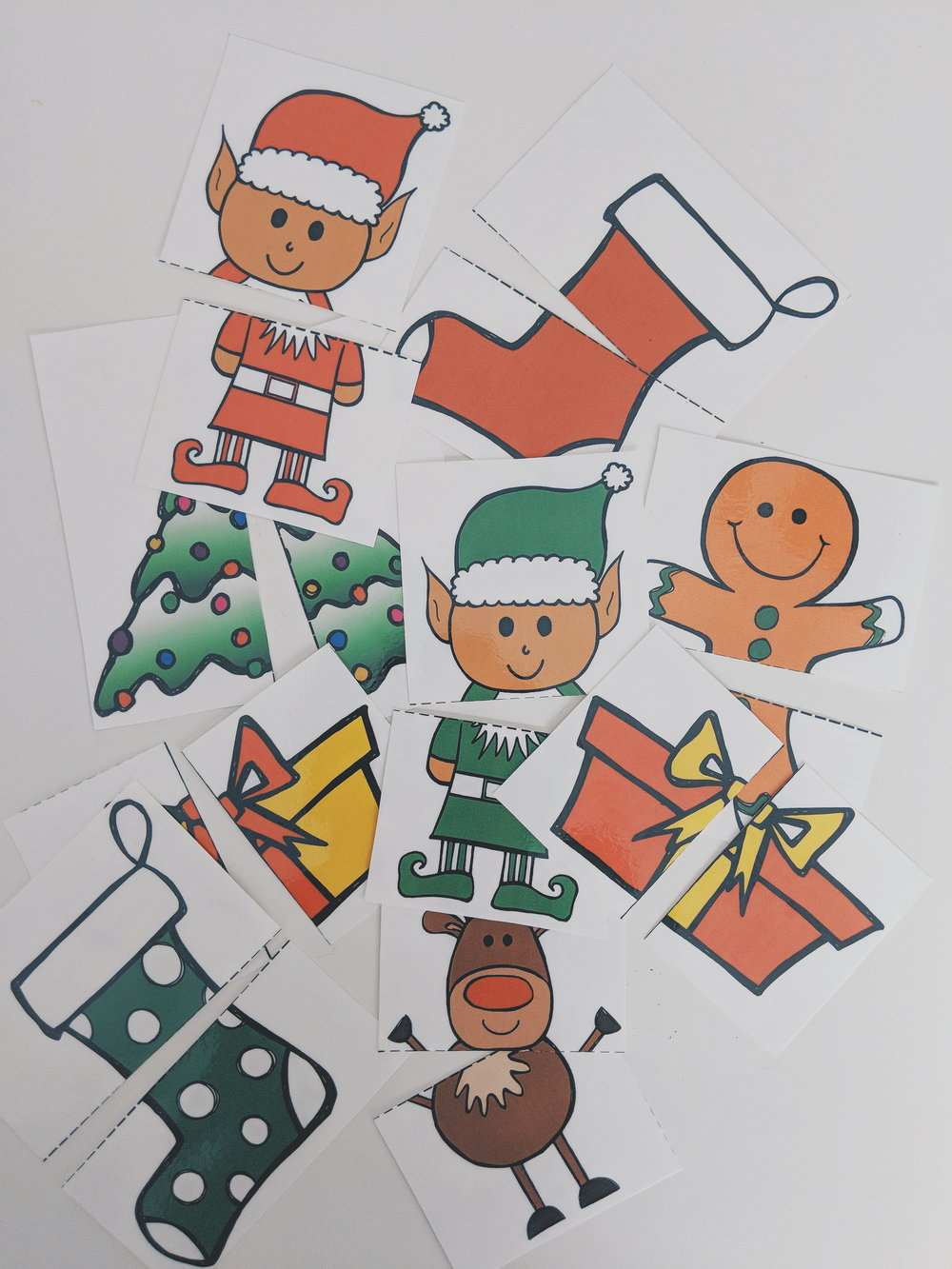 2-Piece Christmas Puzzles With Free Printable — Moments With Miss - Printable 2 Piece Puzzles