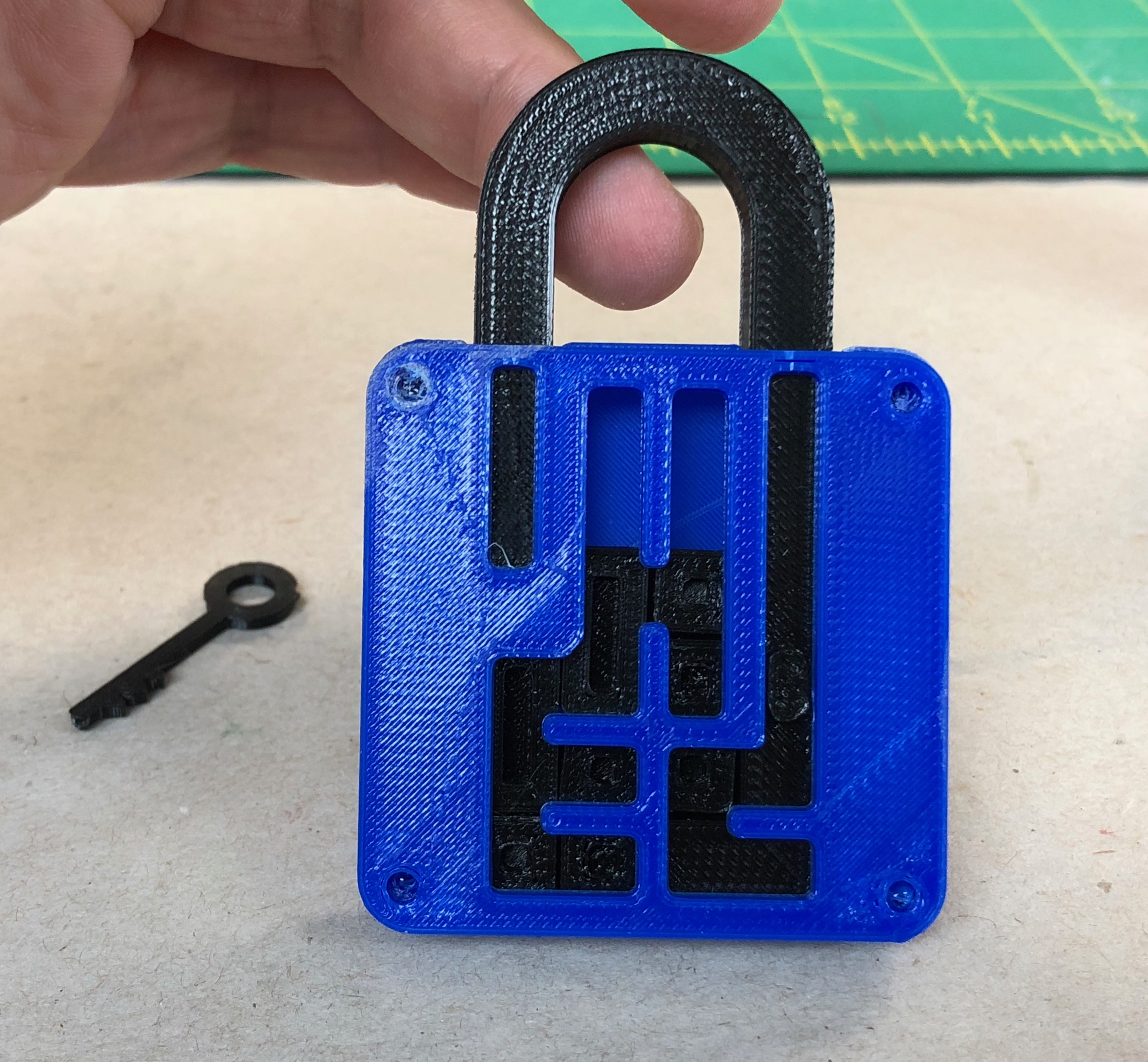 3D Printable Puzzle Lock // Sliding Puzzleanders Severinsen - 3D Print Puzzle Lock