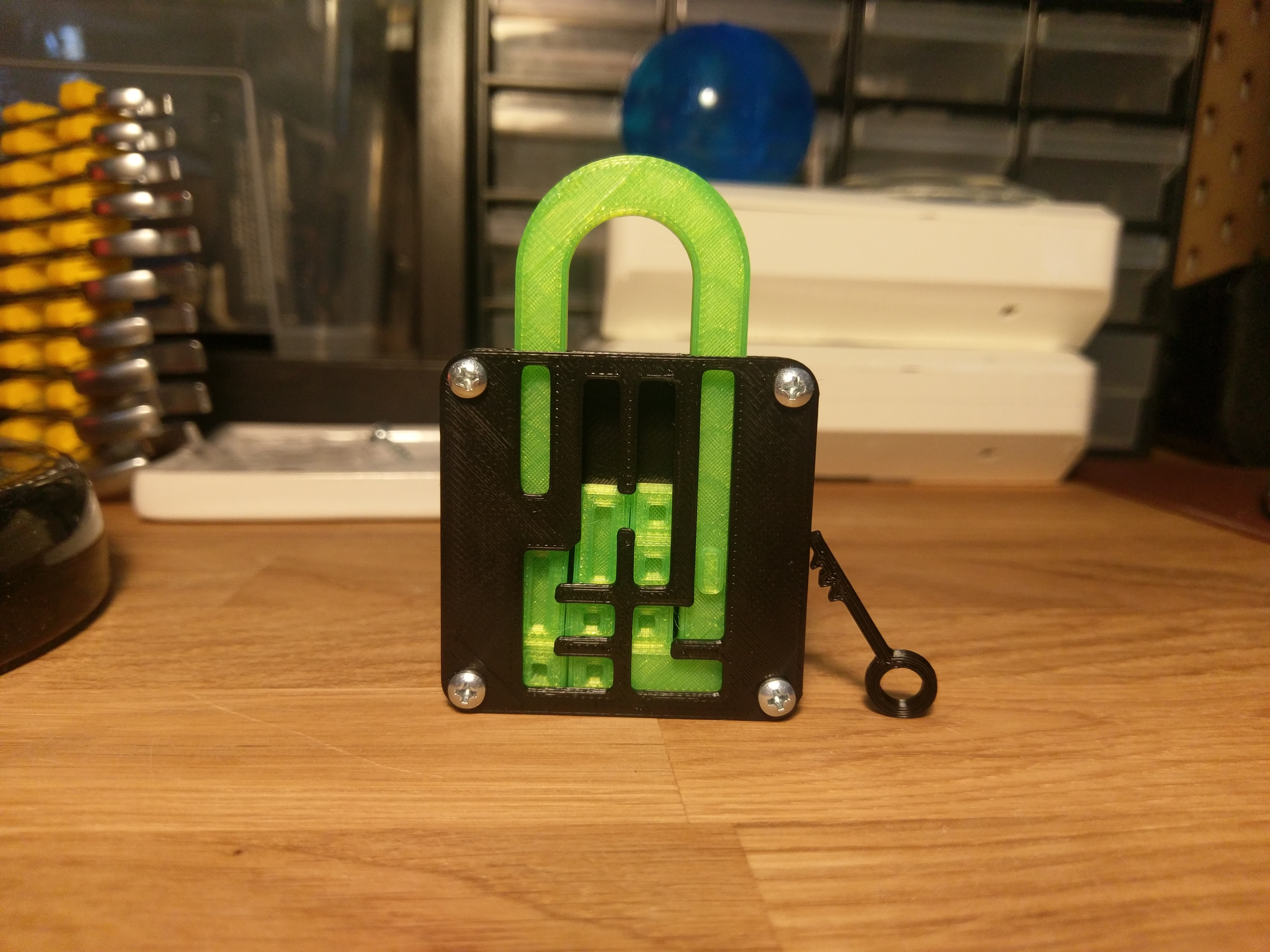 3D Printable Puzzle Lock // Sliding Puzzleanders Severinsen - 3D Printable Lock Puzzle