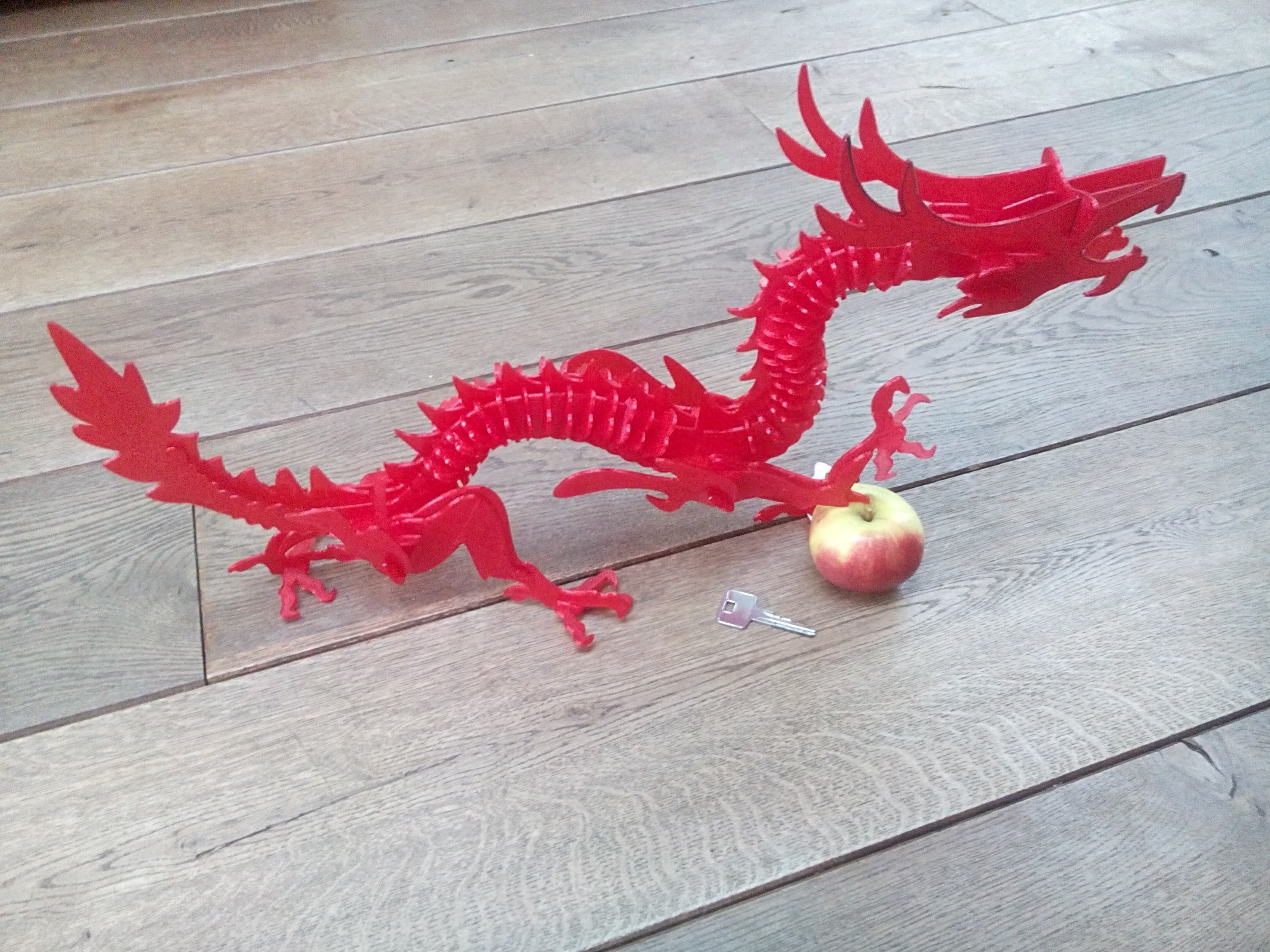 3D Printed 3D Printable Dragon Puzzleels_Meulendijks | Pinshape - Printable Dragon Puzzle