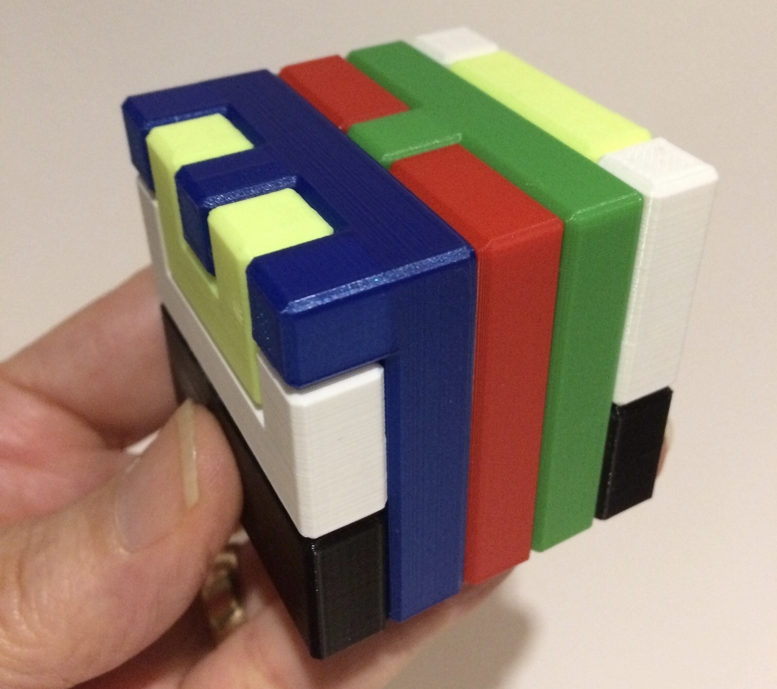 3D Printed Printable Interlocking Puzzle 4 Level 11Richgain