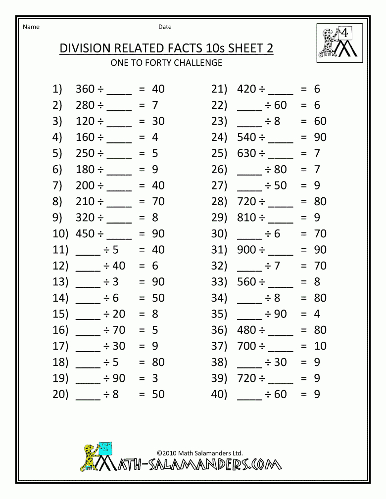 4Th Grade Math Worksheets Printable Free | Anushka Shyam | 4Th Grade - Printable Puzzles For 4Th Graders
