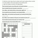 4Th Grade Math Worksheets Reading Writing Big Numbers 2 | Age 9 11   Printable Crossword Puzzles For 4Th Graders