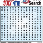 4Th Of July Word Search, History Quiz And More! | Childrens Church   Printable July 4Th Puzzles