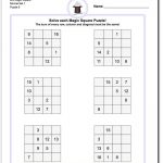 4X4 Magic Square Normal Set 1 Worksheet #magic #square #worksheet   Printable Sudoku Puzzles 4X4