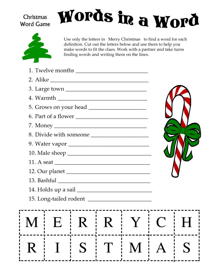Printable Christmas Word Puzzle