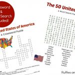 50 States Printable   Reading Comprehension, Games, And More   Printable 50 States Crossword Puzzles