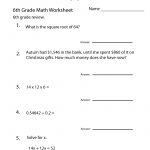 6 Grade Math Worksheets | Sixth Grade Math Practice Worksheet   Free   Printable Puzzles For 6Th Grade