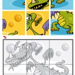 6 Piece Jigsaw Puzzle With A Dragon | Free Printable Puzzle Games   Printable 6 Piece Jigsaw Puzzle