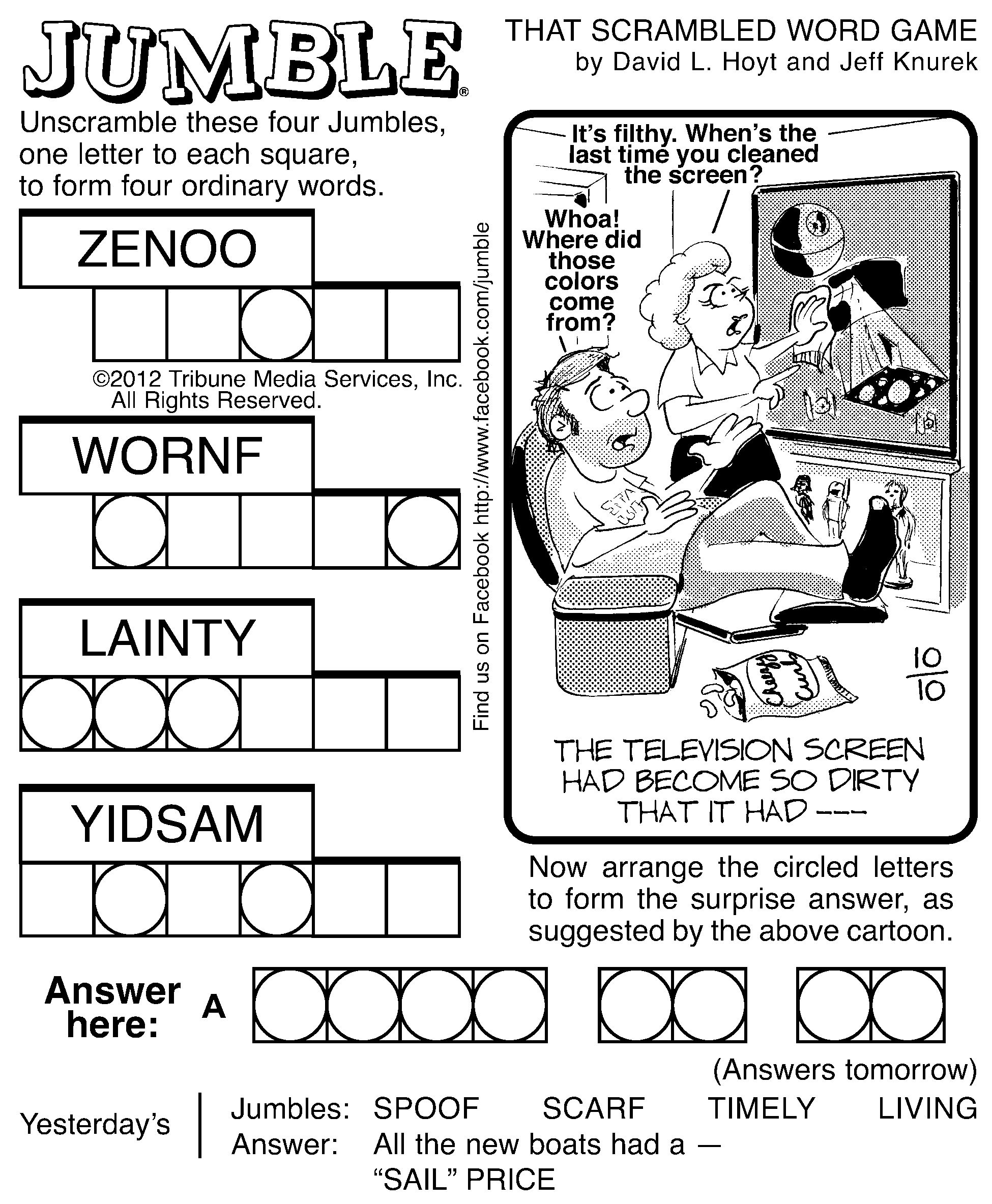 Free Printable Fall Word Unscramble Games For Senior Adults