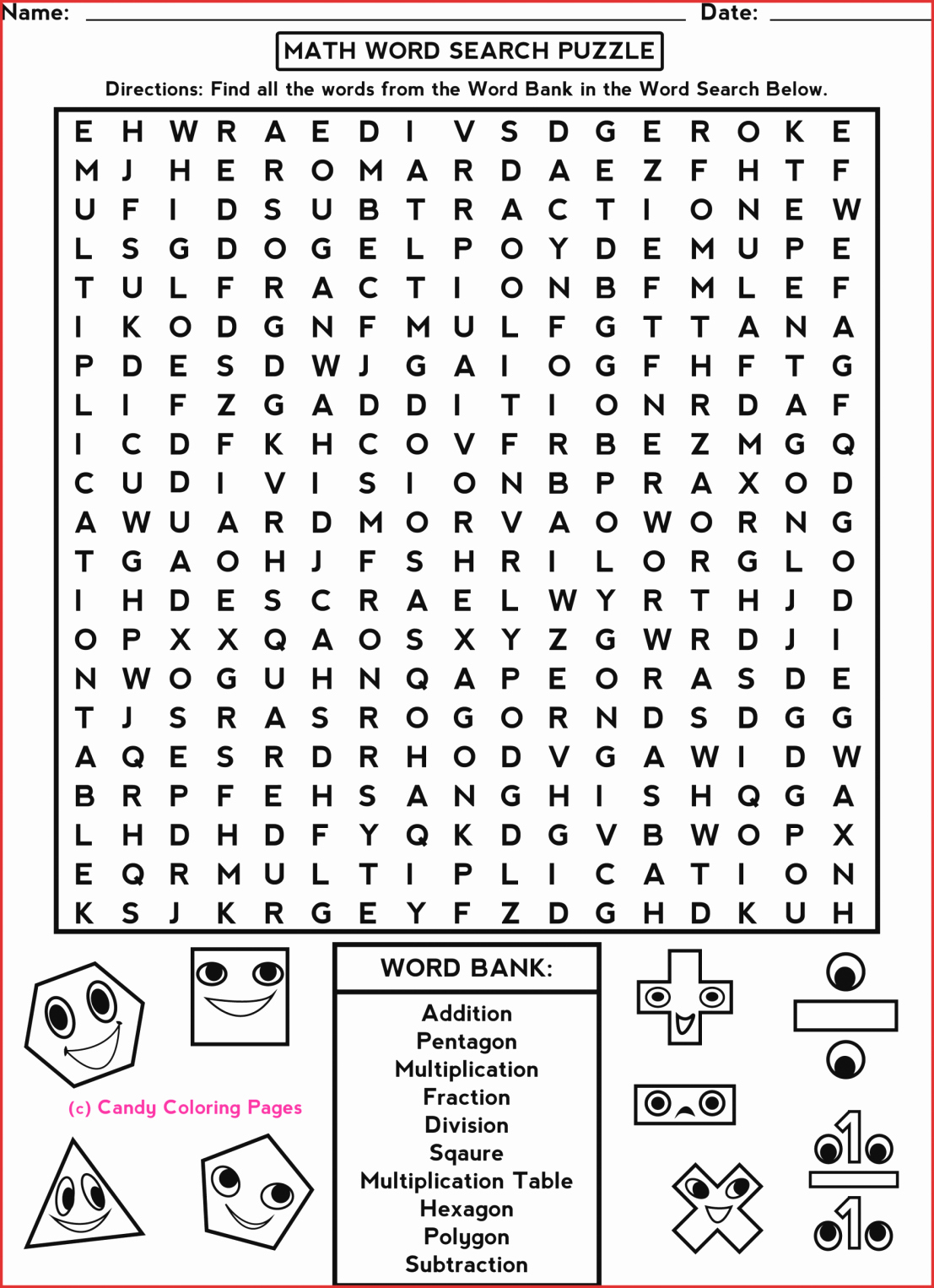 Printable Crossword Puzzles For 3Rd Graders Printable