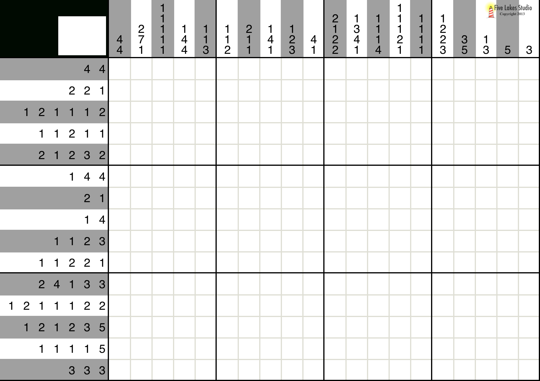 A Fun Picross Puzzle You Can Play With Pen And Paper Or With An Ipad - Printable Hanjie Puzzle