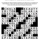 A Literary Crossword Puzzle From Thriller Author Christopher J   Printable Literature Crossword Puzzles
