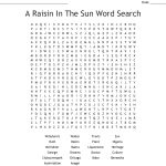 A Raisin In The Sun Word Search   Wordmint   Printable Sun Crossword
