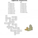 Adjectives Crossword Worksheet   Free Esl Printable Worksheets Made   Adjectives Crossword Puzzle Printable