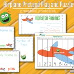 Airplane Free Pretend Play Printables And Math Puzzle For Toddlers   Printable Puzzle For Toddlers