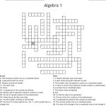 Algebra 1 Crossword   Wordmint   Printable Crossword #1
