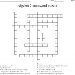 Algebra 2 Crossword Puzzle Crossword   Wordmint   Algebra Crossword Puzzle Printable