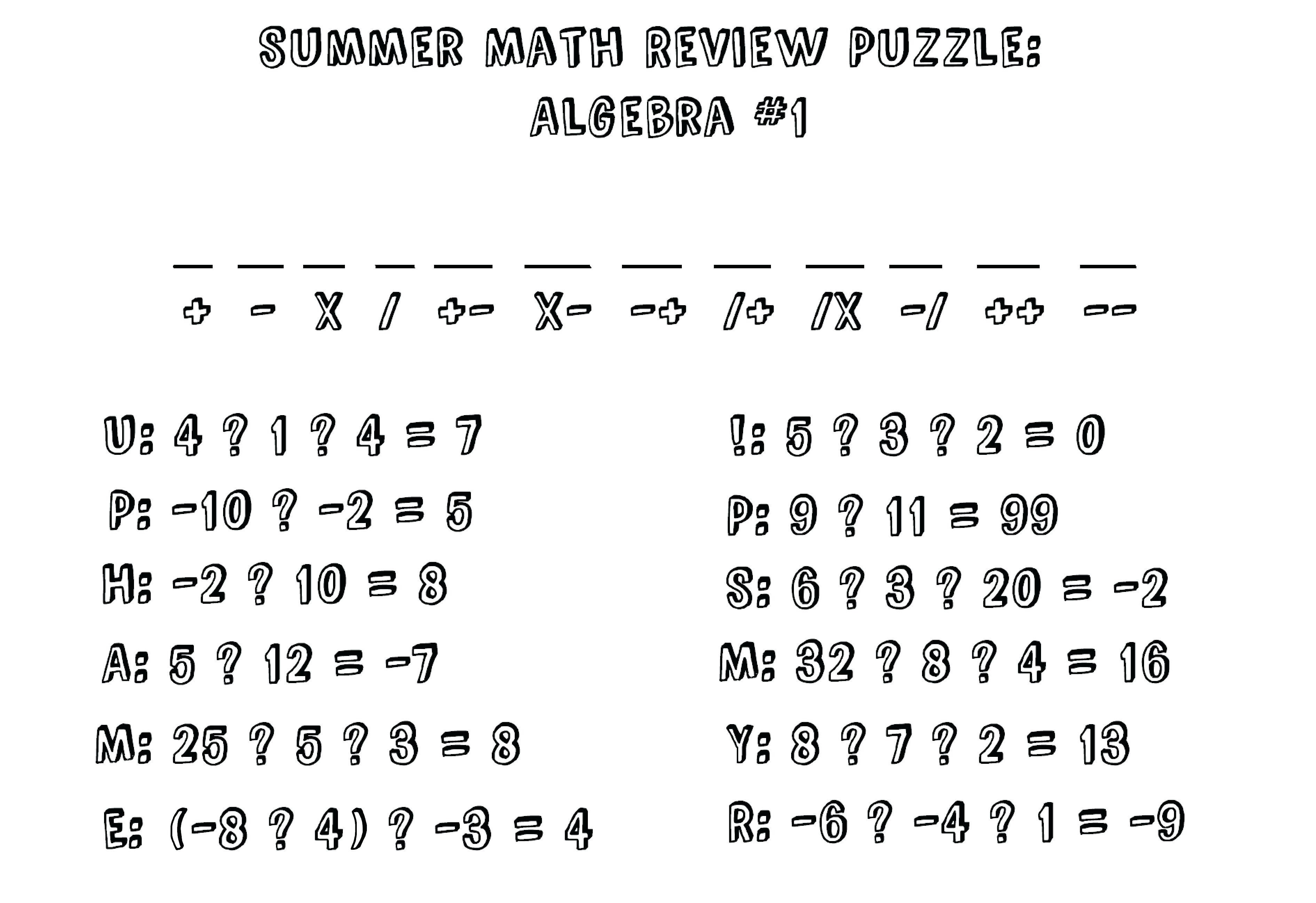 Math Puzzle Worksheets : Math Addition Puzzles Worksheets | Worksheet