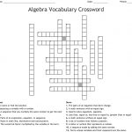 Algebra Vocabulary Crossword   Wordmint   Algebra Crossword Puzzle Printable