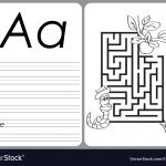 Alphabet A Z   Puzzle Worksheet   Coloring Book Vector Image   Worksheet On Puzzle