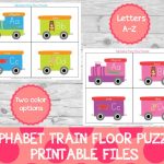 Alphabet Train Floor Puzzle Preschool Printables Learning | Etsy   Printable Floor Puzzle