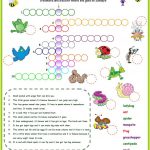 Animals In The Garden Crossword Worksheet   Free Esl Printable   Printable Gardening Crossword Puzzle