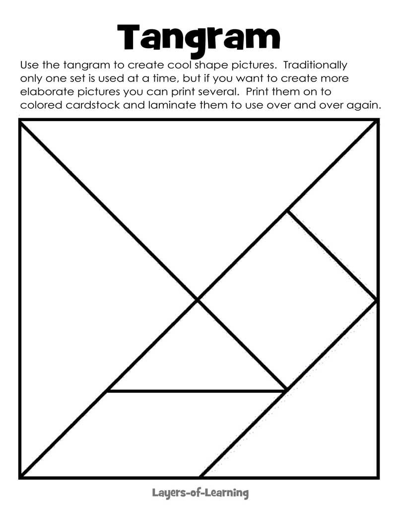 Art Element: Shape | Math | Elements Of Art, Tanagram Printables - 7 Piece Tangram Puzzle Printable