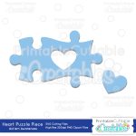 Autism Heart Puzzle Piece   Sofontsy   Printable Autism Puzzle Piece
