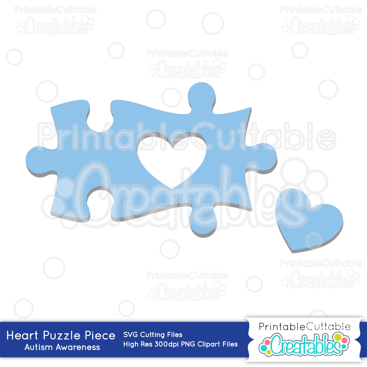 Autism Heart Puzzle Piece - Sofontsy - Printable Puzzle Piece Autism