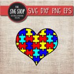 Autism Puzzle Heart   Awareness Svg   Sofontsy   Printable Puzzle Heart