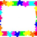 Autism Puzzle Piece Border Clip Art | Clip Art | Printable Border   Printable Autism Puzzle Piece