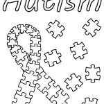 Autism Puzzle Piece Ribbon Coloring Page | Etsy   Printable Puzzle Piece Coloring Pages