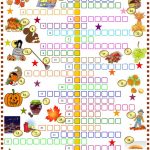 Autumn : Crossword Puzzle With Key Worksheet   Free Esl Printable   Fall Crossword Puzzle Printable