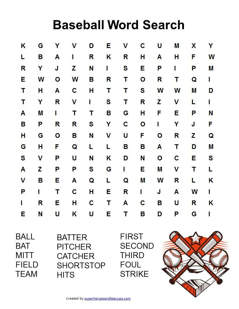 Printable Baseball Crossword Puzzles Printable Crossword Puzzles