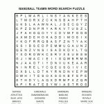 Baseball Word Search Puzzle | Printable Shelter | Sports Printable   Printable Baseball Crossword Puzzles