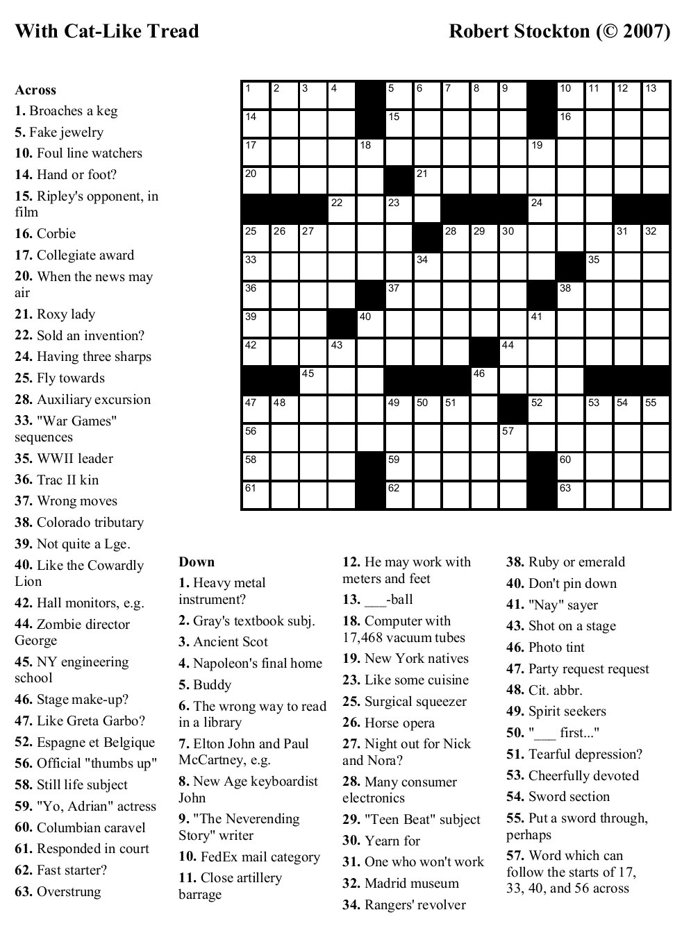 Beekeeper Crosswords - Free Printable Crossword Puzzle #3