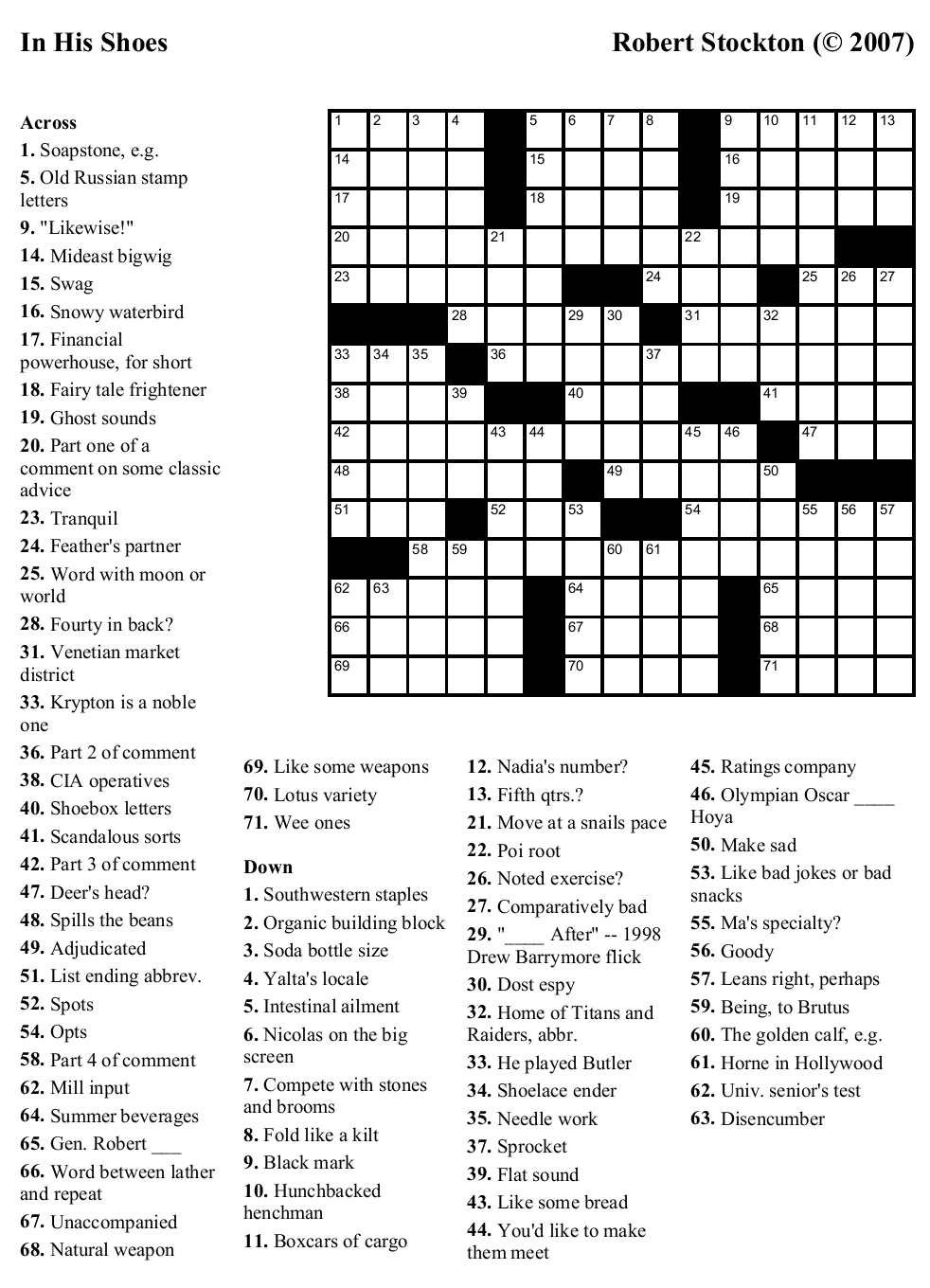 Beekeeper Crosswords - Free Printable Crossword Puzzle #6