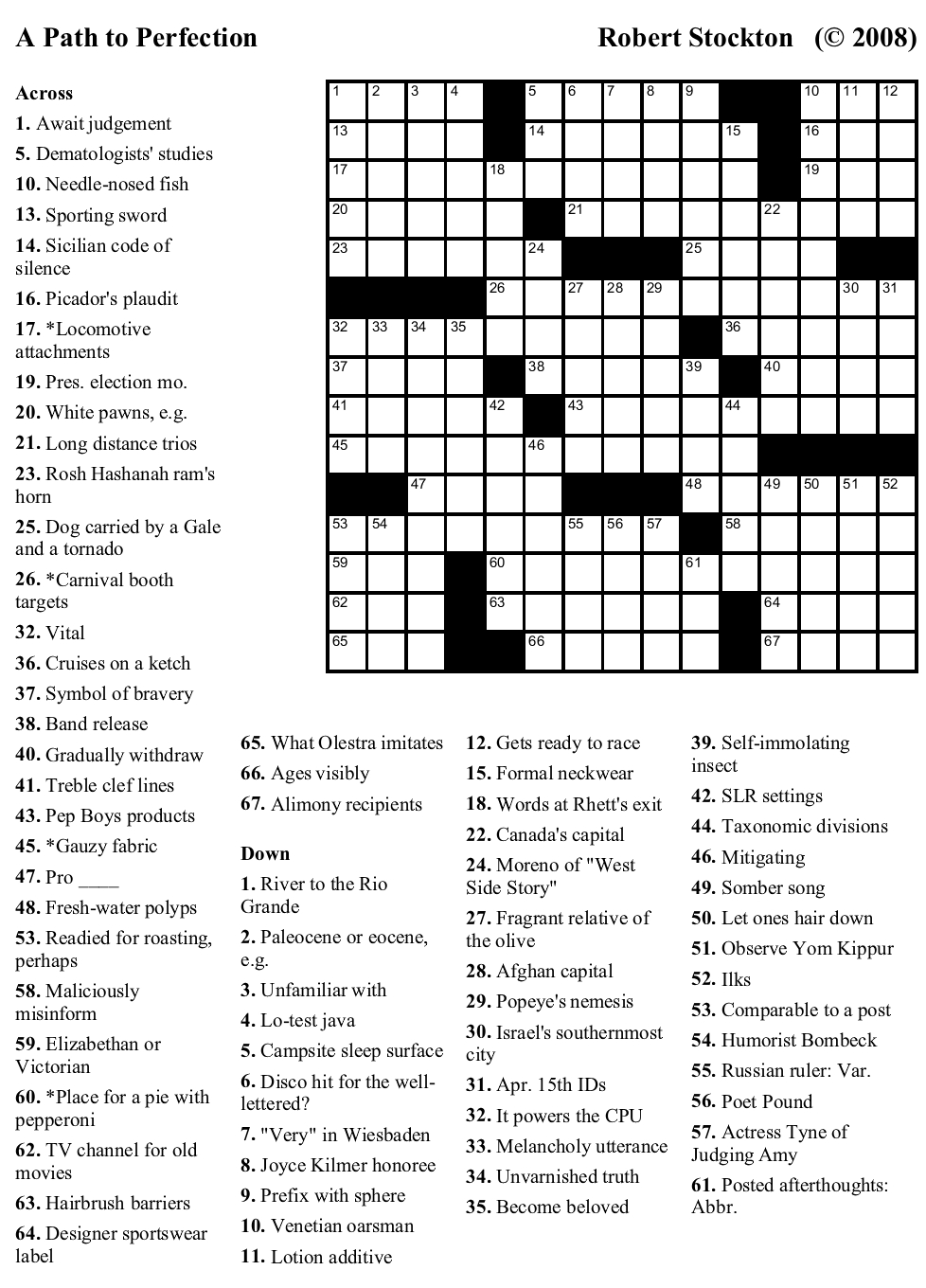 Beekeeper Crosswords - Print Puzzle Canada