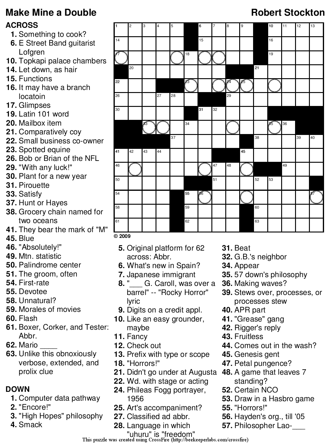 Beekeeper Crosswords - Printable Crossword Hard