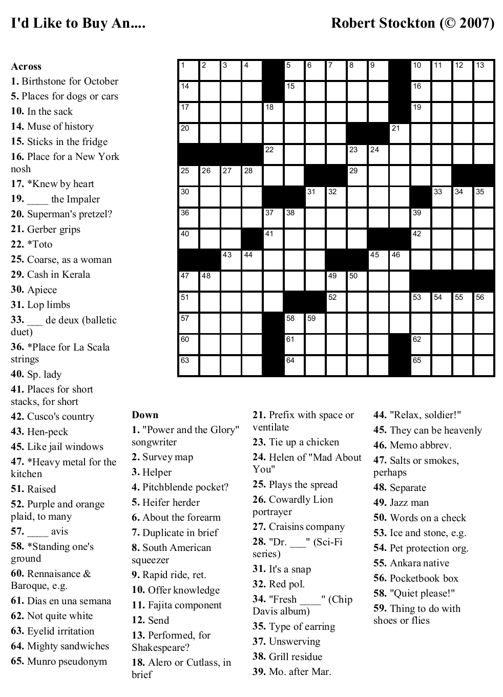 Beekeeper Crosswords - Printable Crossword Nyt