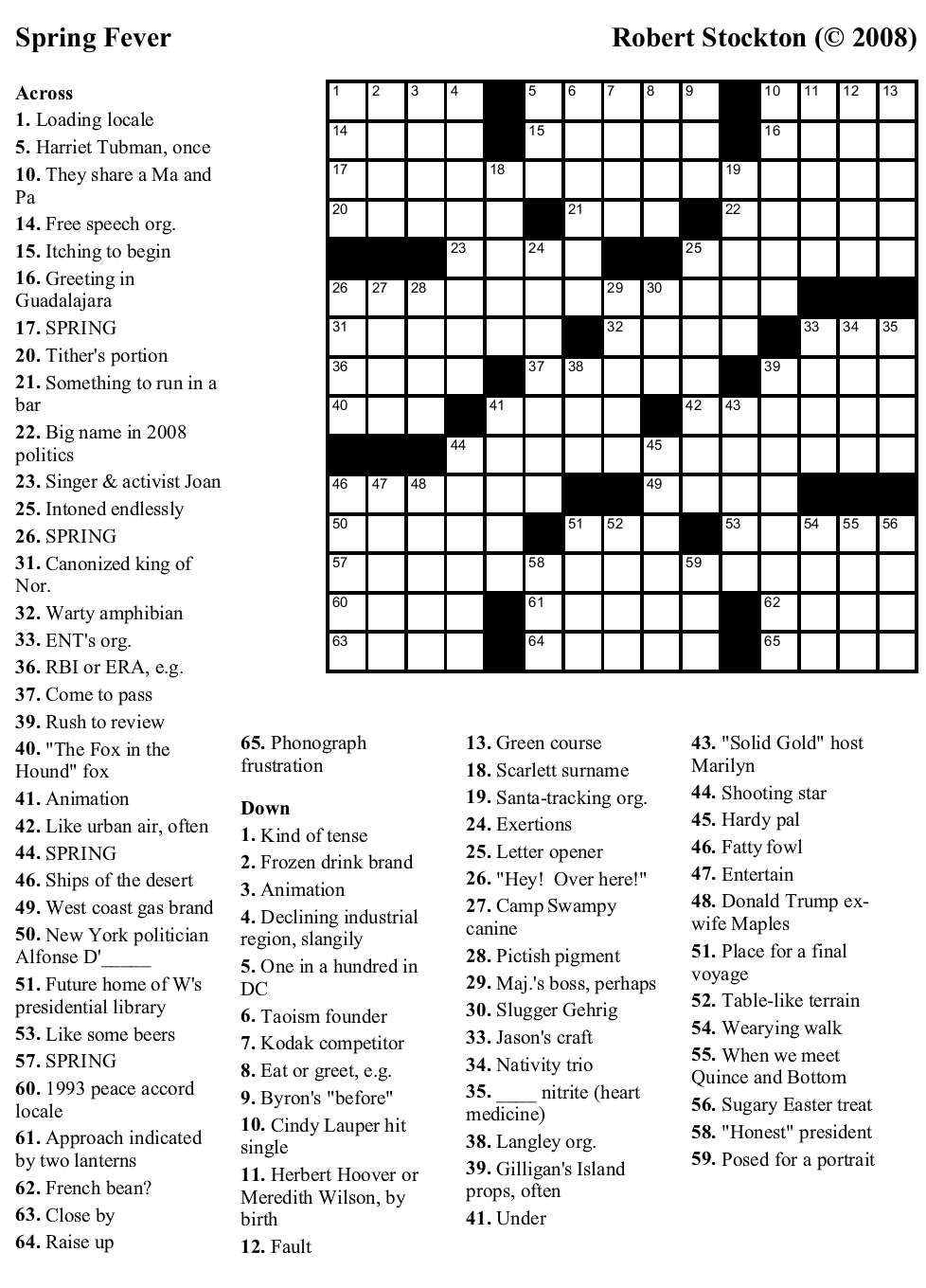 Beekeeper Crosswords - Printable Expert Crossword Puzzles