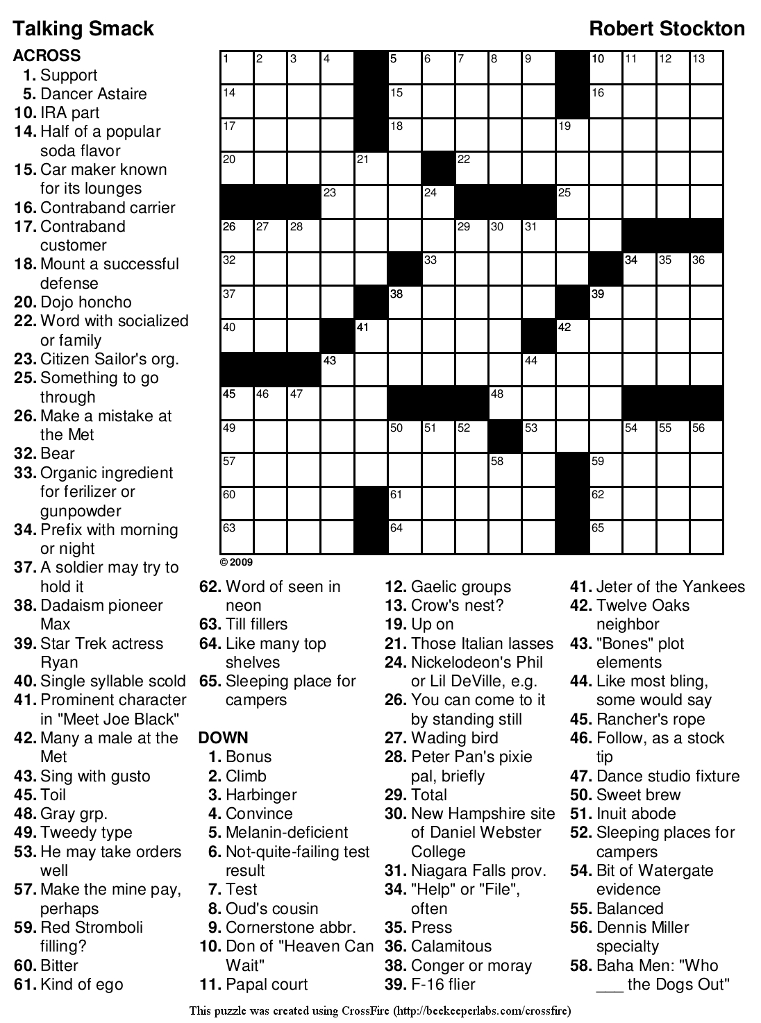 Beekeeper Crosswords - Printable November Puzzles