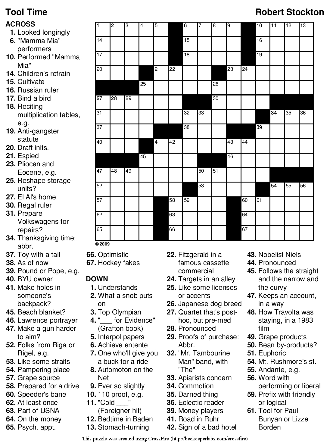 Beekeeper Crosswords - Printable Russian Crossword Puzzles